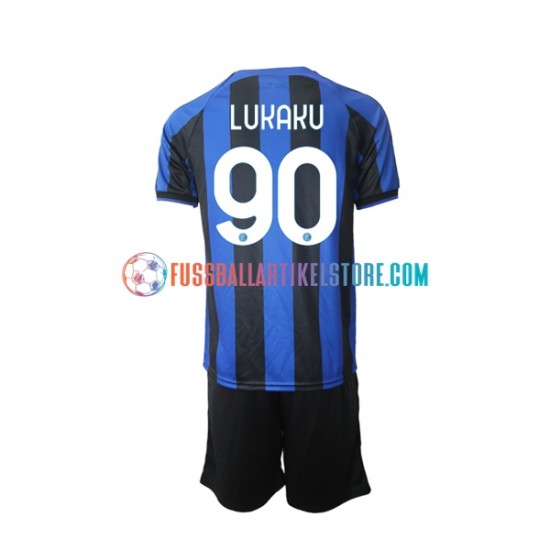 Inter Mailand Heimausrüstung Romelu Lukaku 90 2022-2023 Kinder Set(Trikot und Hose) S/S