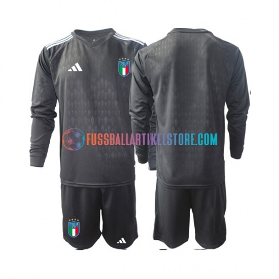 Italien Auswärtsausrüstung Torwart 2023 Kinder Set(Trikot und Hose) L/S