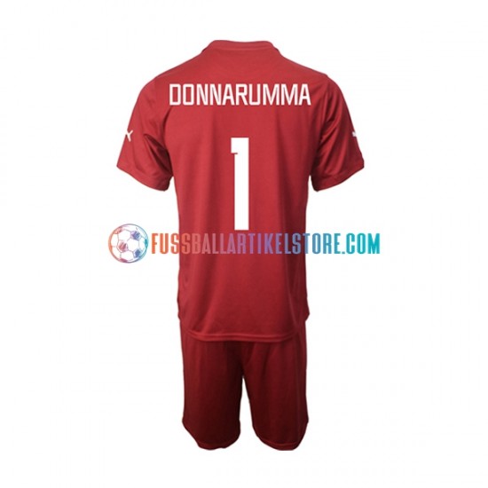 Italien Auswärtsausrüstung Torwart Donnarumma 1 2022-2023 Kinder Set(Trikot und Hose) S/S