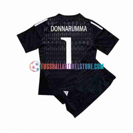 Italien Auswärtsausrüstung Torwart Donnarumma 1 2023 Kinder Set(Trikot und Hose) S/S