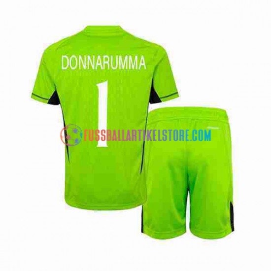 Italien Heimausrüstung Torwart Donnarumma 1 2023 Kinder Set(Trikot und Hose) S/S