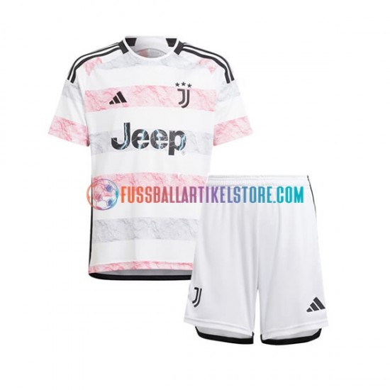 Juventus Turin Auswärtsausrüstung 2023-2024 Kinder Set(Trikot und Hose) S/S