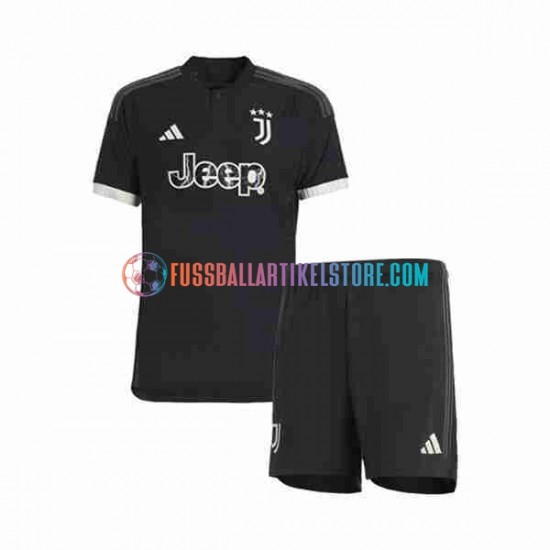 Juventus Turin Ausweichausrüstung 2023-2024 Kinder Set(Trikot und Hose) S/S