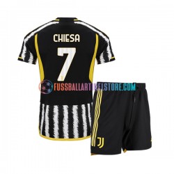 Juventus Turin Heimausrüstung Federico Chiesa 7 2023-2024 Kinder Set(Trikot und Hose) S/S
