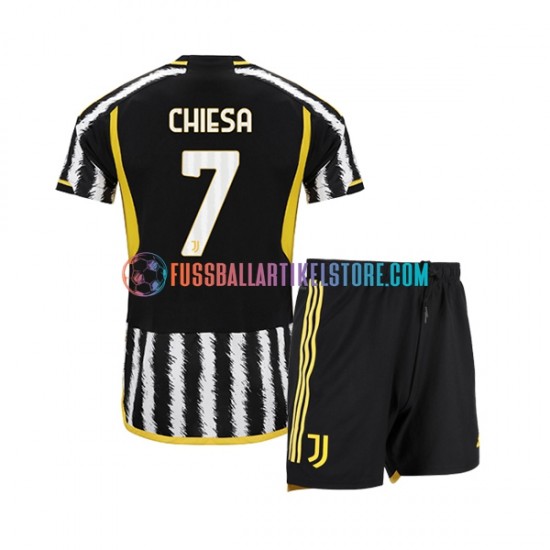 Juventus Turin Heimausrüstung Federico Chiesa 7 2023-2024 Kinder Set(Trikot und Hose) S/S