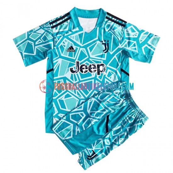 Juventus Turin Heimausrüstung Torwart 2022-2023 Kinder Set(Trikot und Hose) S/S