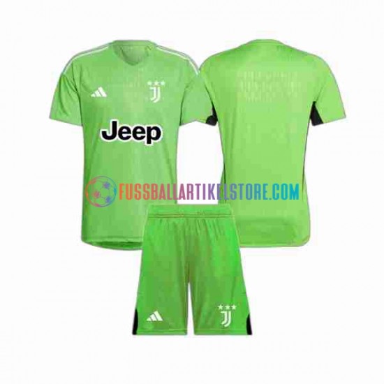 Juventus Turin Ausweichausrüstung Torwart 2023-2024 Kinder Set(Trikot und Hose) S/S