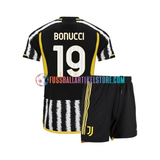 Juventus Turin Heimausrüstung Leonardo Bonucci 19 2023-2024 Kinder Set(Trikot und Hose) S/S