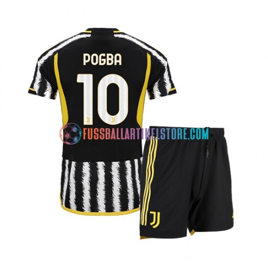 Juventus Turin Heimausrüstung Paul Pogba 10 2023-2024 Kinder Set(Trikot und Hose) S/S