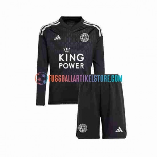 Leicester City Ausweichausrüstung Torwart 2023-2024 Kinder Set(Trikot und Hose) L/S