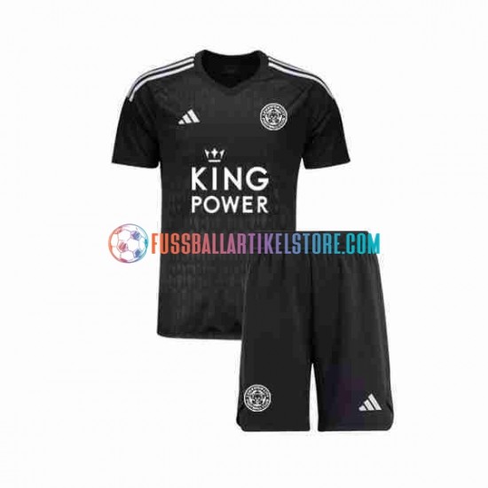 Leicester City Ausweichausrüstung Torwart 2023-2024 Kinder Set(Trikot und Hose) S/S