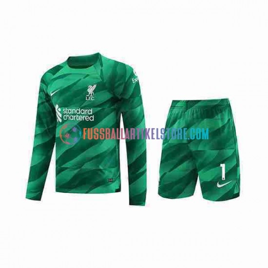 Liverpool Heimausrüstung Torwart A.Becker 1 2023-2024 Kinder Set(Trikot und Hose) L/S