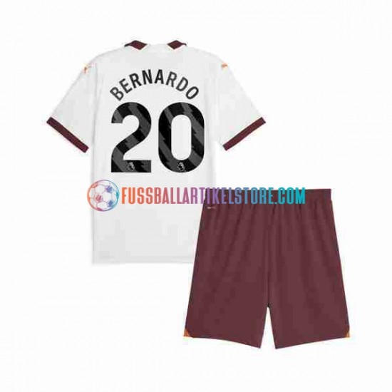 Manchester City Auswärtsausrüstung Bernardo Silva 20 2023-2024 Kinder Set(Trikot und Hose) S/S