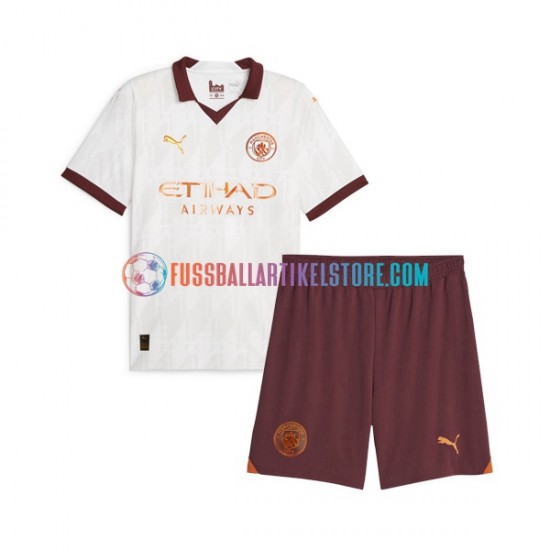 Manchester City Auswärtsausrüstung 2023-2024 Kinder Set(Trikot und Hose) S/S