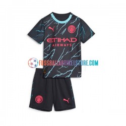 Manchester City Ausweichausrüstung 2023-2024 Kinder Set(Trikot und Hose) S/S