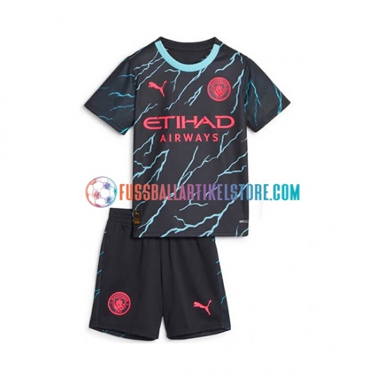 Manchester City Ausweichausrüstung 2023-2024 Kinder Set(Trikot und Hose) S/S