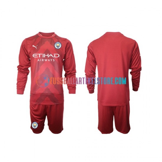 Manchester City Heimausrüstung Torwart 2022-2023 Kinder Set(Trikot und Hose) L/S