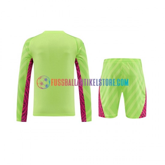 Manchester City Ausweichausrüstung Torwart 2023-2024 Kinder Set(Trikot und Hose) L/S