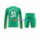 Manchester City Heimausrüstung Torwart Ederson Moraes 31 2023-2024 Kinder Set(Trikot und Hose) L/S