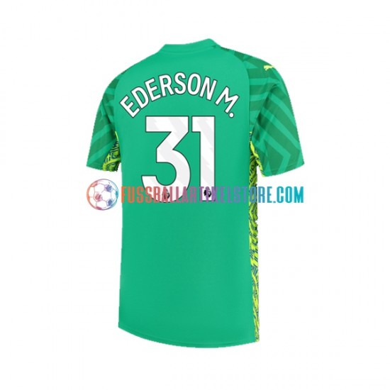 Manchester City Heimausrüstung Torwart Ederson Moraes 31 2023-2024 Herren Trikot S/S