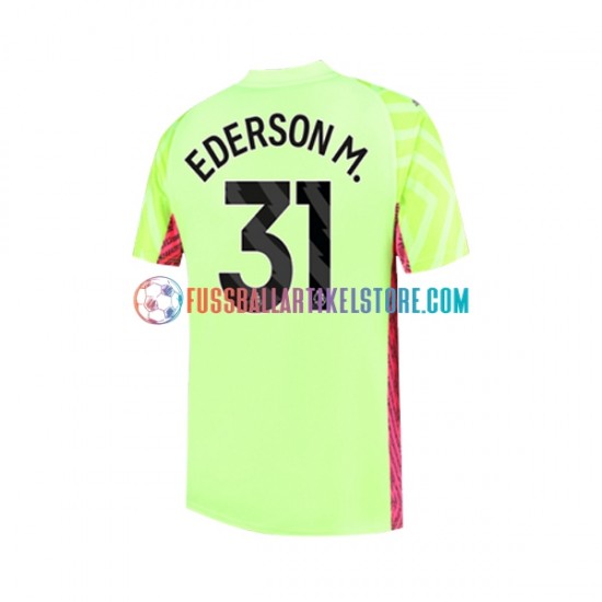 Manchester City Ausweichausrüstung Torwart Ederson Moraes 31 2023-2024 Herren Trikot S/S