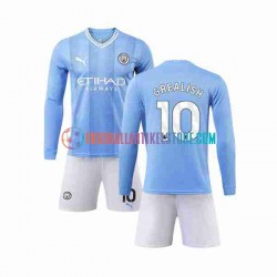 Manchester City Heimausrüstung Grealish 10 2023-2024 Kinder Set(Trikot und Hose) L/S