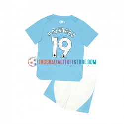 Manchester City Heimausrüstung J. ALVAREZ 19 2023-2024 Kinder Set(Trikot und Hose) S/S