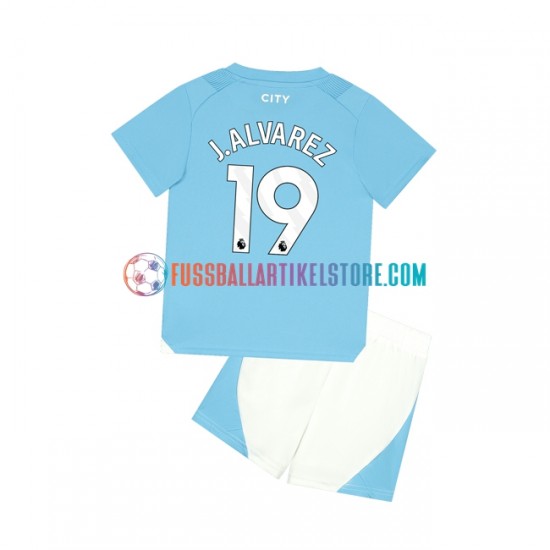 Manchester City Heimausrüstung J. ALVAREZ 19 2023-2024 Kinder Set(Trikot und Hose) S/S