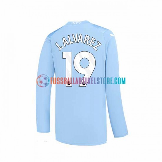 Manchester City Heimausrüstung J. ALVAREZ 19 2023-2024 Herren Trikot L/S