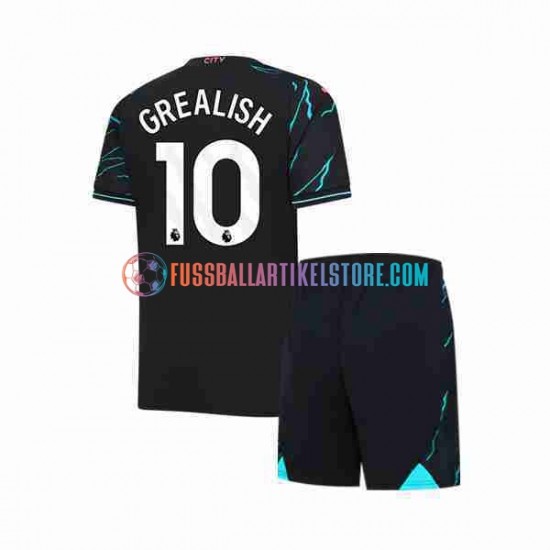 Manchester City Ausweichausrüstung Jack Grealish 10 2023-2024 Kinder Set(Trikot und Hose) S/S