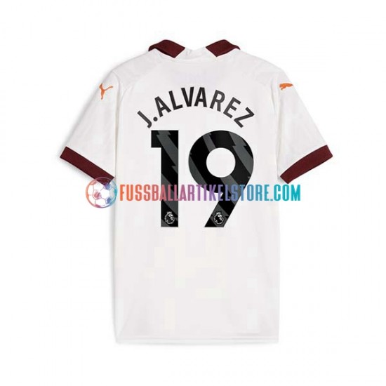 Manchester City Auswärtsausrüstung Julian Alvarez 19 2023-2024 Herren Trikot S/S