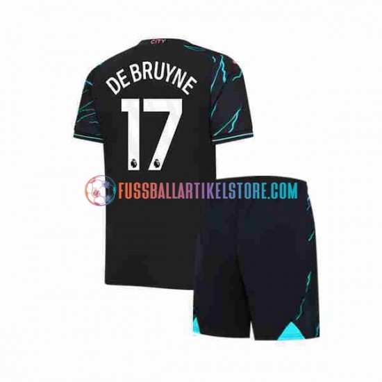 Manchester City Ausweichausrüstung Kevin De Bruyne 17 2023-2024 Kinder Set(Trikot und Hose) S/S