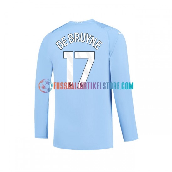 Manchester City Heimausrüstung Kevin De Bruyne 17 2023-2024 Herren Trikot L/S