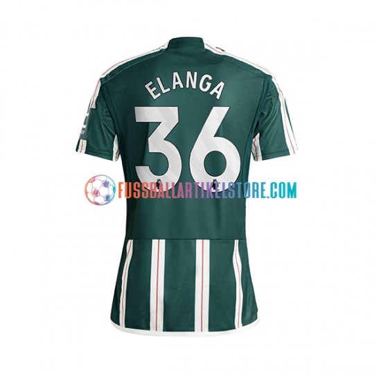 Manchester United Auswärtsausrüstung Anthony Elanga 36 2023-2024 Herren Trikot S/S