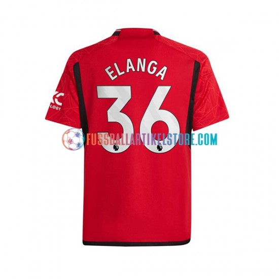 Manchester United Heimausrüstung Anthony Elanga 36 2023-2024 Herren Trikot S/S