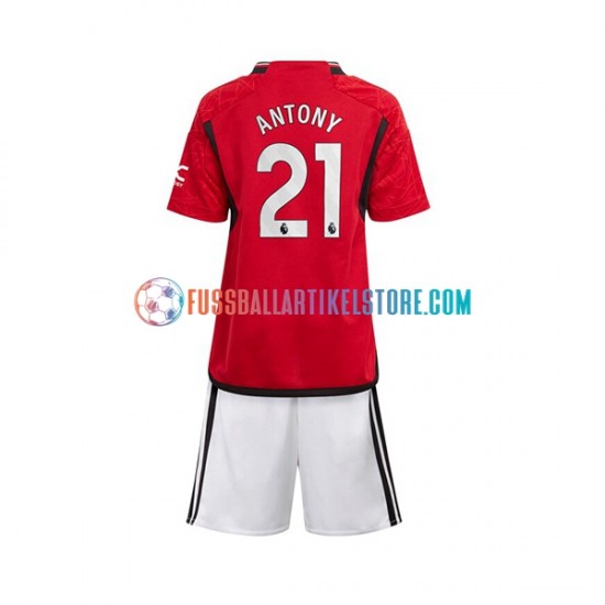 Manchester United Heimausrüstung Antony Matheus 21 2023-2024 Kinder Set(Trikot und Hose) S/S