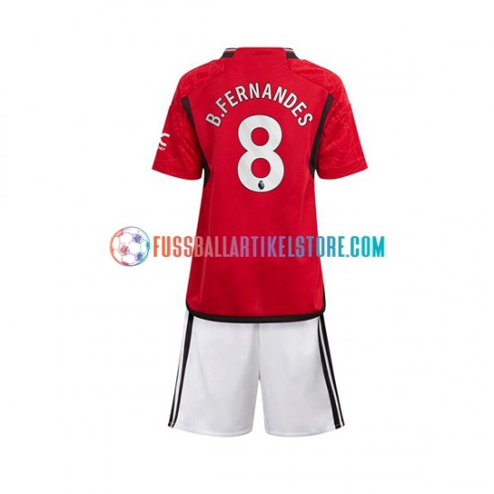 Manchester United Heimausrüstung B Fernandes 8 2023-2024 Kinder Set(Trikot und Hose) S/S