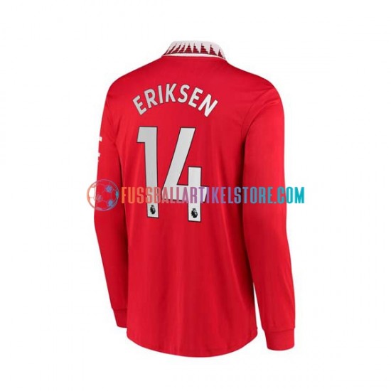 Manchester United Heimausrüstung Christian Eriksen 14 2022-2023 Herren Trikot L/S