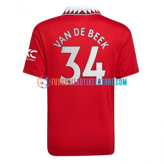 Manchester United Heimausrüstung Donny van de Beek 34 2022-2023 Herren Trikot S/S