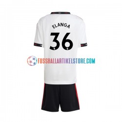 Manchester United Auswärtsausrüstung Elanga 36 2022-2023 Kinder Set(Trikot und Hose) S/S