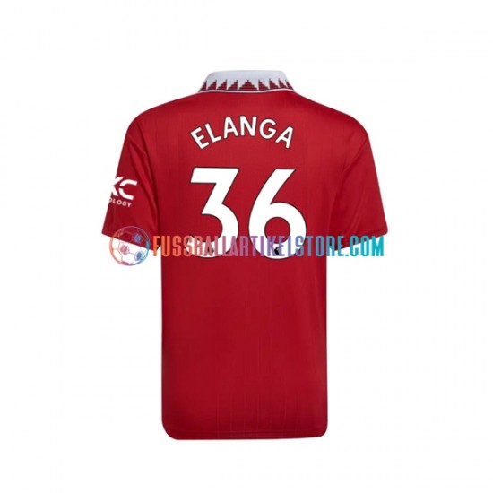 Manchester United Heimausrüstung Elanga 36 2022-2023 Herren Trikot S/S