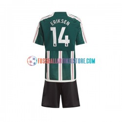 Manchester United Auswärtsausrüstung Eriksen 14 2023-2024 Kinder Set(Trikot und Hose) S/S