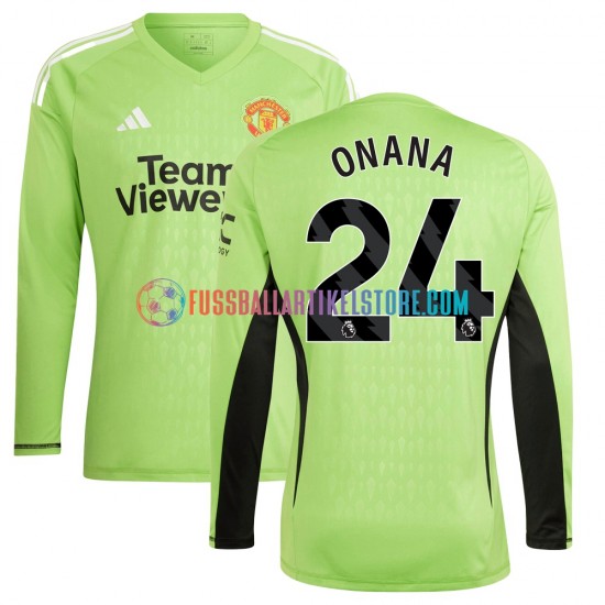 Manchester United Heimausrüstung Torwart Andre Onana 24 2023-2024 Herren Trikot L/S