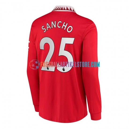 Manchester United Heimausrüstung Jadon Sancho 25 2022-2023 Herren Trikot L/S