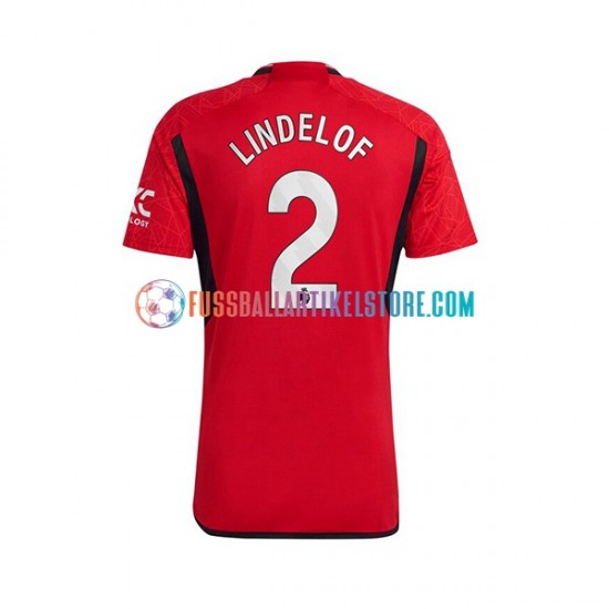 Manchester United Heimausrüstung Lindelof 2 2023-2024 Herren Trikot S/S