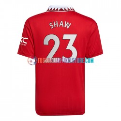 Manchester United Heimausrüstung Luke Shaw 23 2022-2023 Herren Trikot S/S