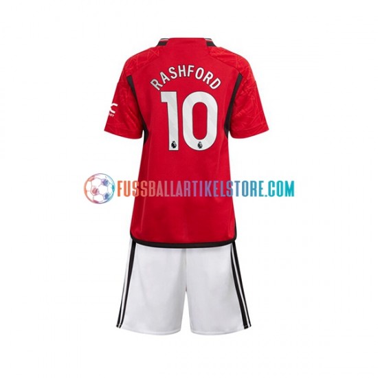 Manchester United Heimausrüstung Marcus Rashford 10 2023-2024 Kinder Set(Trikot und Hose) S/S