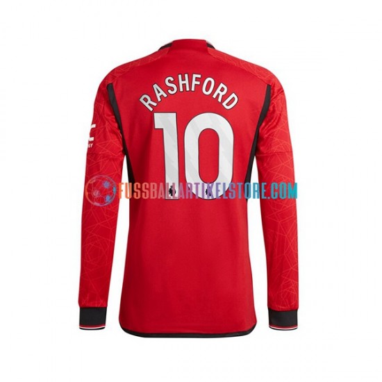 Manchester United Heimausrüstung Marcus Rashford 10 2023-2024 Herren Trikot L/S