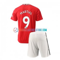Manchester United Heimausrüstung Martial 9 2022-2023 Kinder Set(Trikot und Hose) S/S
