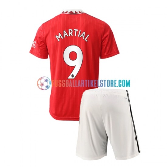 Manchester United Heimausrüstung Martial 9 2022-2023 Kinder Set(Trikot und Hose) S/S